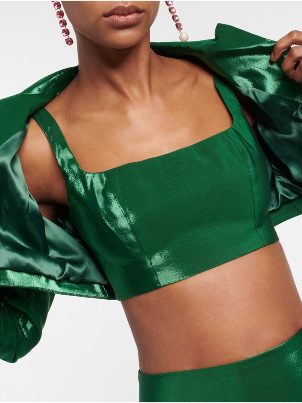 NWT Miss Sohee 100% Silk Crop Top